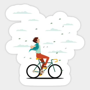 Bicycle riding Sticker